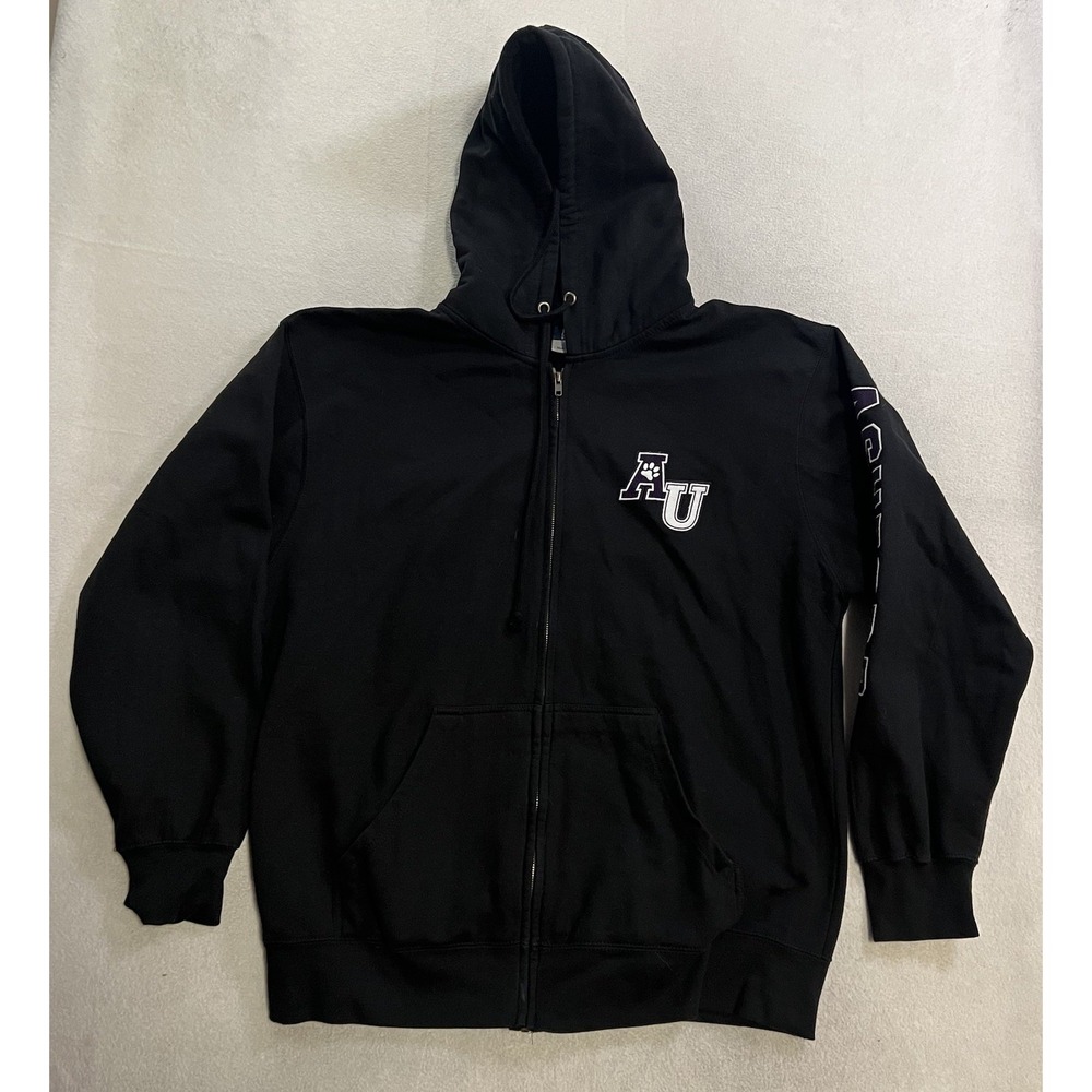 Ashford University Hoodie Men's Size XL Black Full Zip Long Sleeve Sweatshirt